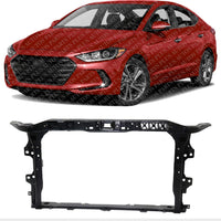 Front Radiator Support Plastic with Steel Direct Replacement Compatible with 2017-2018 Hyundai Elantra HY1225202 64101F2000