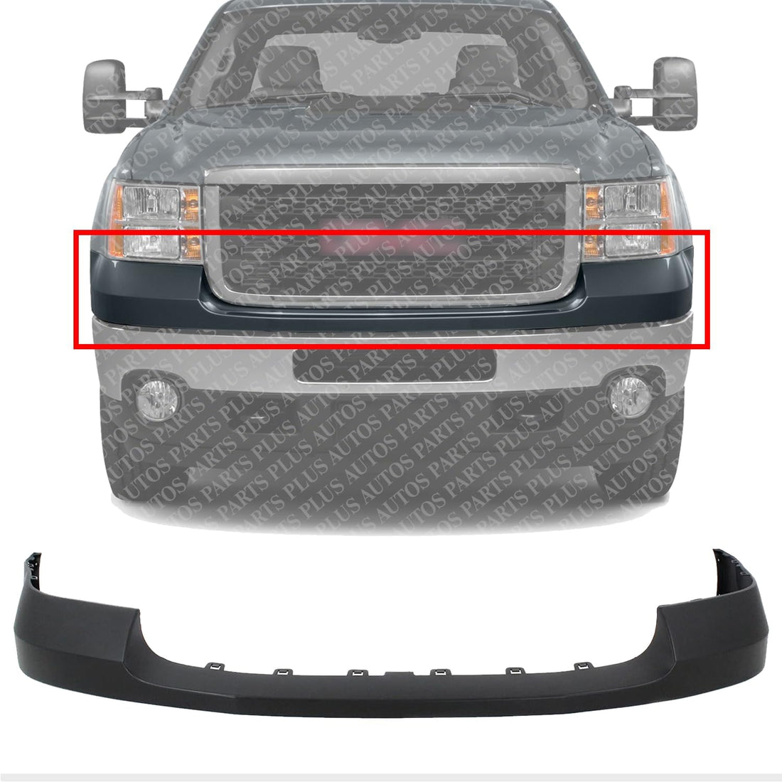 Front Bumper Cover Primed Direct Replacement Compatible With 2011-2014 GMC Sierra 2500HD 3500HD GM1014105 22777685