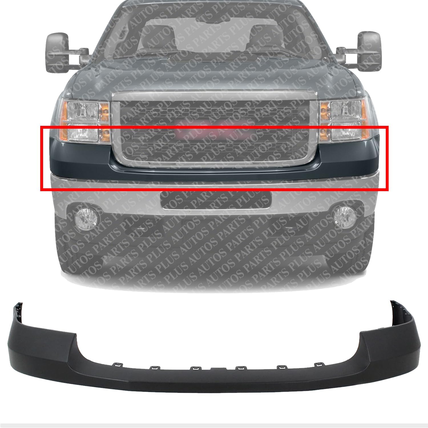 Front Bumper Cover Primed Direct Replacement Compatible With 2011-2014 GMC Sierra 2500HD 3500HD GM1014105 22777685