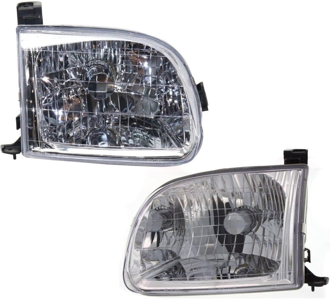 Set Of 2 Front Headlight Assembly Right Passenger & Left Driver Side Direct Replacement Compatible With 2000-2004 Toyota Tundra TO2503129 TO2502129 811100C010 811500C010