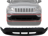 Front Bumper Lower Cover Textured Without Tow Hook Holes Direct Replacement Compatible With 2011-2017 Jeep Compass CH1015106 68109863AA