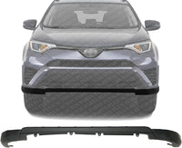 Front Bumper Lower Valance Textured Plastic Direct Replacement Compatible With 2016-2018 Toyota RAV4 TO1095207 524110R060