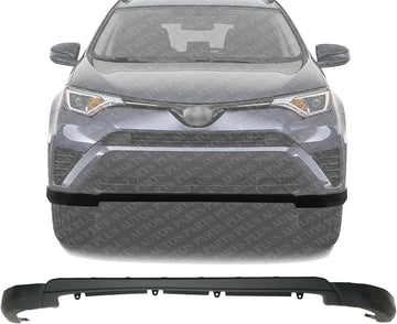 Front Bumper Lower Valance Textured Plastic Direct Replacement Compatible With 2016-2018 Toyota RAV4 TO1095207 524110R060