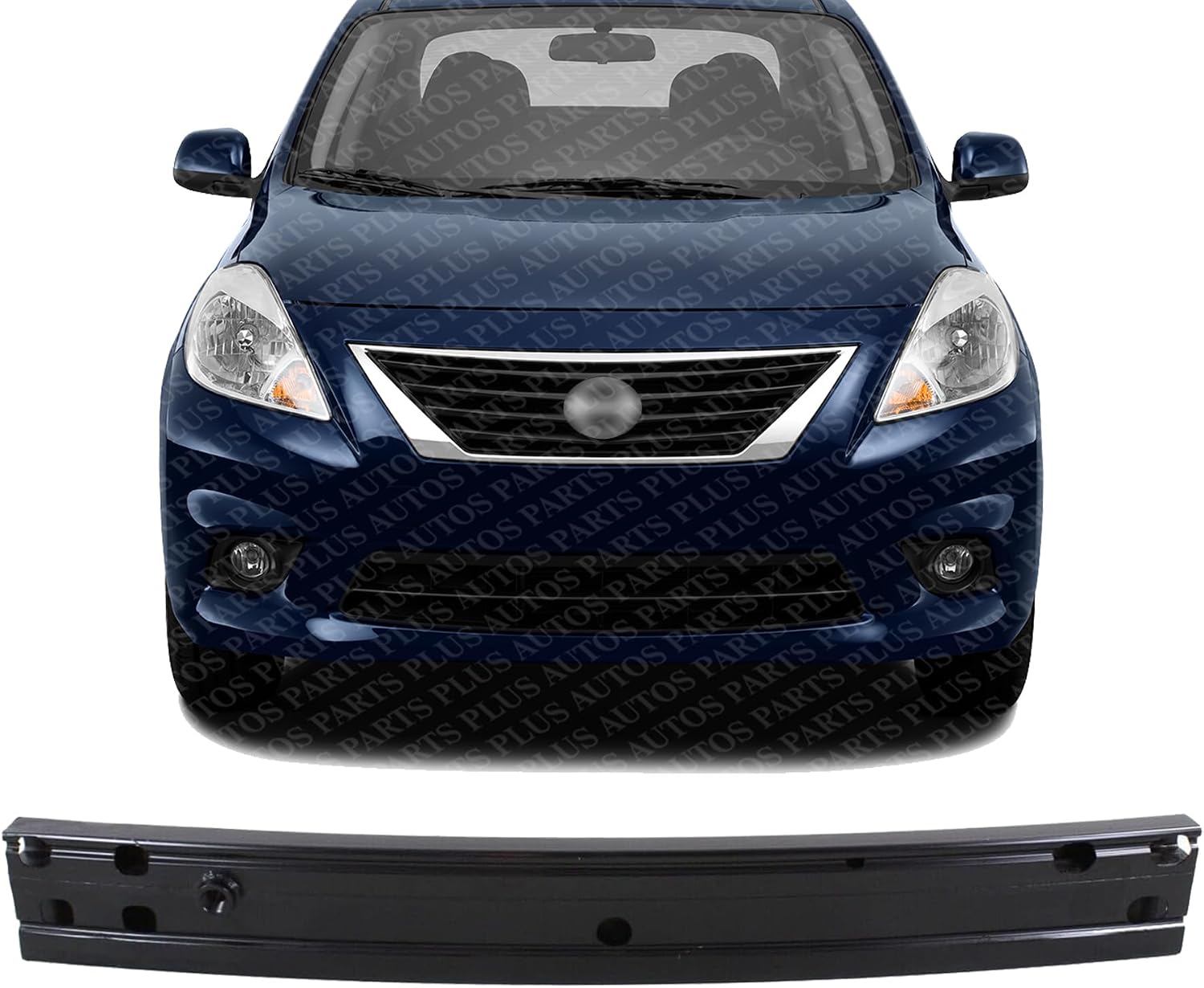 Front Bumper Reinforcement Impact Bar Steel Direct Replacement Compatible With 2012-2019 Nissan Versa NI1006240 620303BA0A