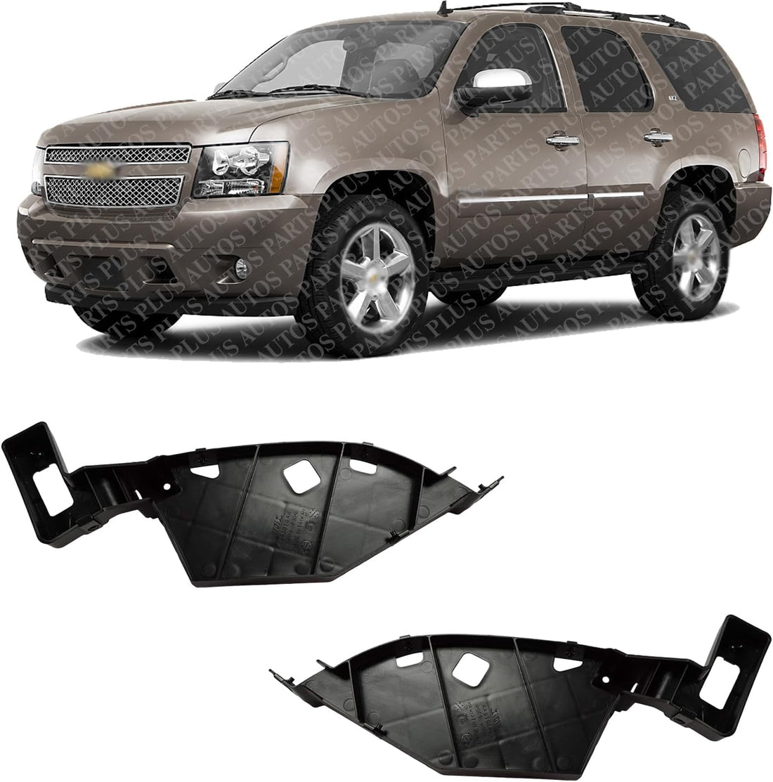 Set Of 2 Front Bumper Filler Left Driver & Right Passenger Side Direct Replacement Compatible With 2007-2013 Chevrolet Avalanche / 2007-2014 Suburban/Tahoe GM1089177 GM1088177