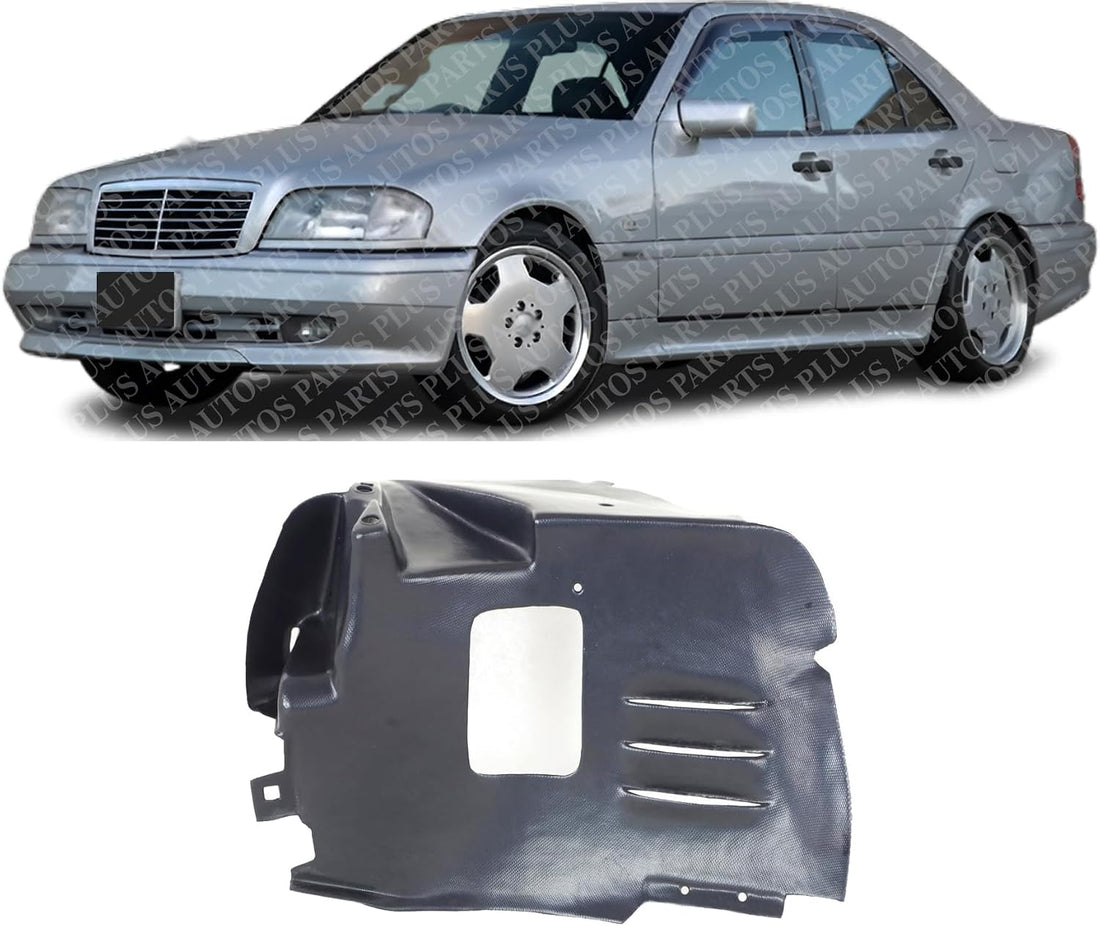 Front Section Fender Liner Left Driver Side Direct Replacement Compatible With 1994-1997 Mercedes Benz C-Class MB1250105 2026981930
