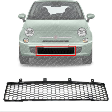 Front Bumper Lower Grille Textured Direct Replacement Compatible With 2012-2017 Fiat 500 FI1036100 1RZ48KX7AA
