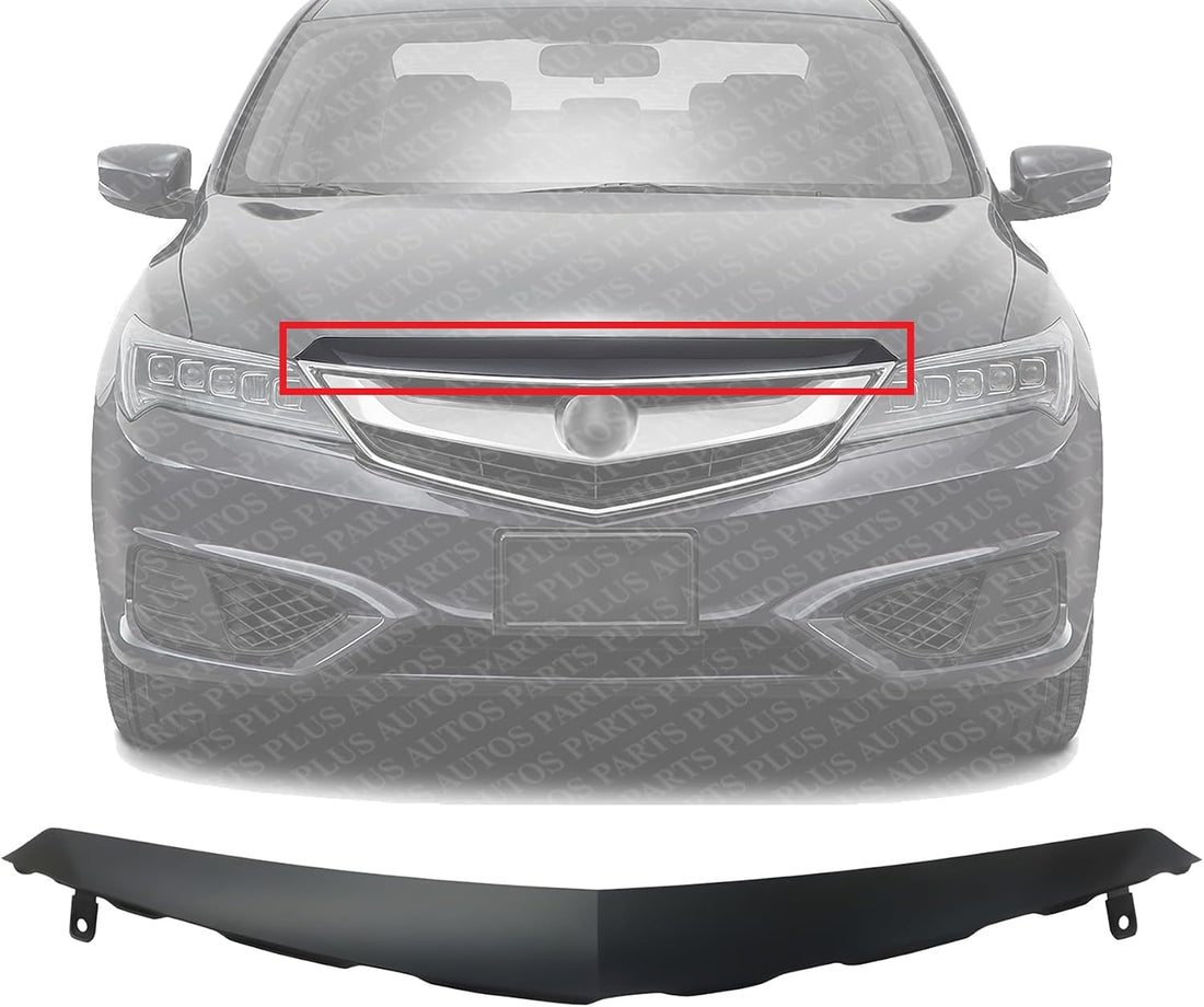 Front Grille Upper Molding Primed Plastic Direct Replacement Compatible With 2016-2018 Acura ILX AC1217106 71127TX6A50ZE