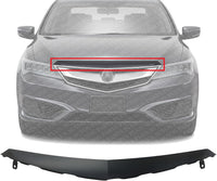 Front Grille Upper Molding Primed Plastic Direct Replacement Compatible With 2016-2018 Acura ILX AC1217106 71127TX6A50ZE