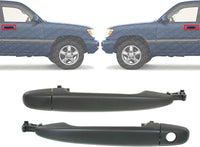 Set of 2 Front Exterior Door Handle Smooth Black Right Passenger & Left Driver Side Direct Replacement Compatible with 2003-2009 Toyota Land Cruiser / 2008-2017 Highlander 6921128070