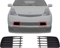 Set Of 2 Front Fog Light Cover Primed Right Passenger & Left Driver Side Without Hole Direct Replacement Compatible With 2004-2009 Toyota Prius TO1039119 TO1038119 5311247020