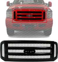 Front Grille Primed Shell And Honeycomb Insert Plastic Direct Replacement Compatible With 2005-2007 Ford F-250 F-350 Super Duty FO1200457 5C3Z8200CAD