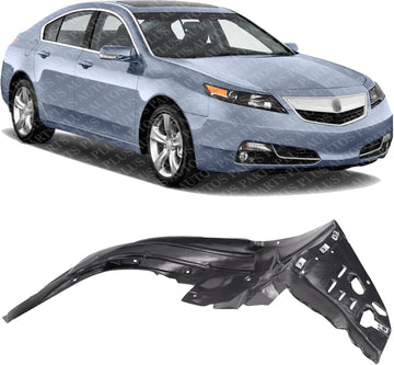 Front Fender Liner Right Passenger Side Direct Replacement Compatible With 2012-2014 Acura TL AC1249134 74101TK5A01-PFM