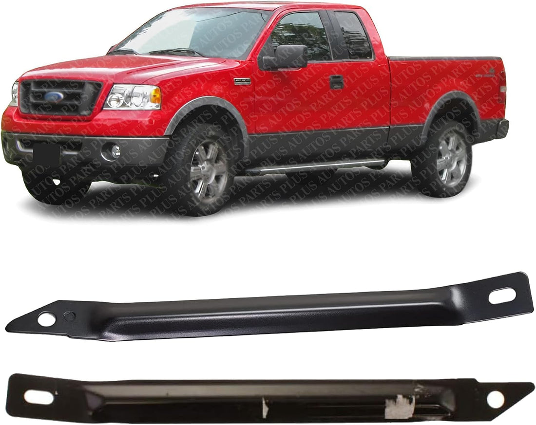 Set Of 2 Front Bumper Mounting Brace Bracket Steel Left Driver & Right Passenger Side Direct Replacement Compatible With 1999-2004 Ford F-Series FO1066137 FO1067137 XL3Z17752AA