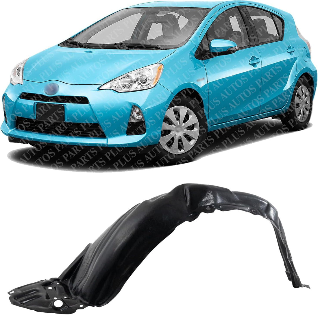 Front Fender Liner Left Driver Side Direct Replacement Compatible with 2012-2014 Toyota Prius C TO1248186 5387652350