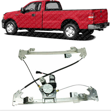 Rear Power Window Regulator with Moter Left Driver Side Direct Replacement Compatible with 2004-2008 Ford F-150/2006-2008 Lincoln Mark LT FO1550126 6L3Z1627001AA