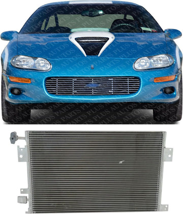 Front A/C Condenser Aluminum Direct Replacement Compatible With 1998-2002 Chevrolet Camaro/Pontiac Firebird GM3030136 52472662