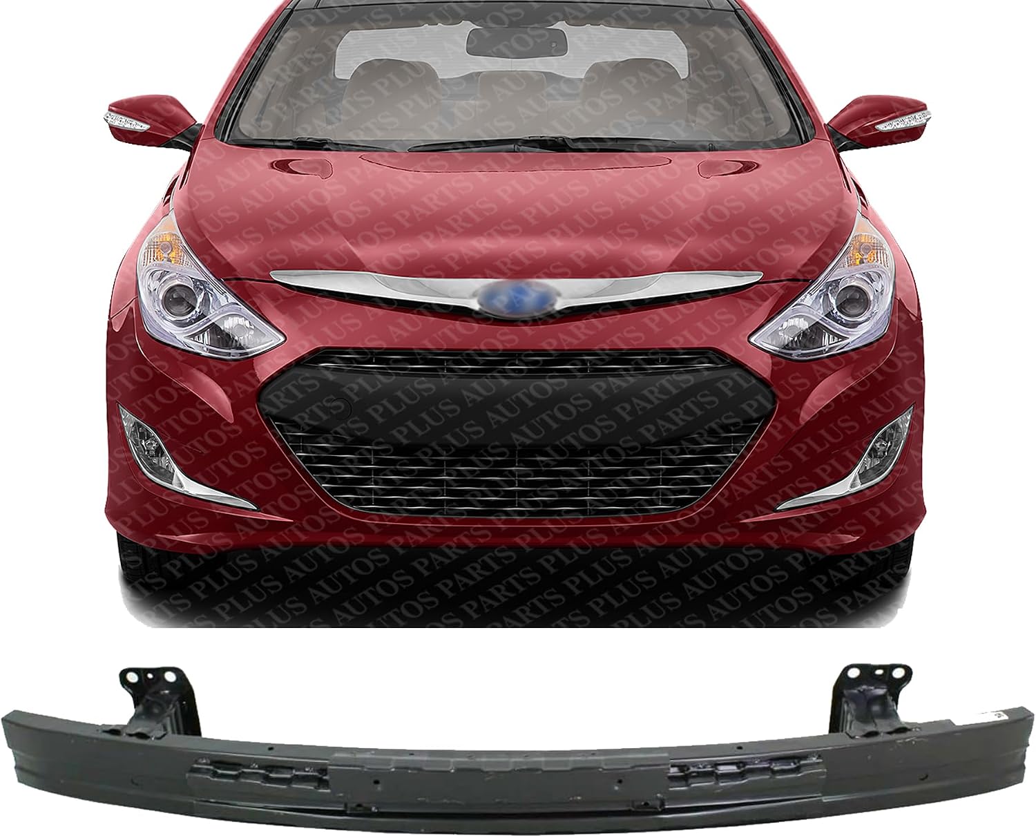Front Bumper Reinforcement Impact Bar Steel Direct Replacement Compatible With 2011-2014 Hyundai Sonata HY1006133 865303Q000