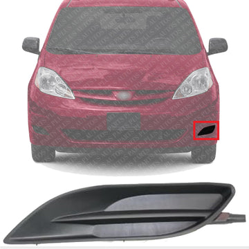 Front Fog Light Cover Left Driver Side Direct Replacement Compatible With 2006-2010 Toyota Sienna TO1088115 52128AE020
