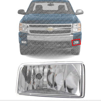 Front Fog Light Assembly Left Driver Side Direct Replacement Compatible With 2007-2015 Chevrolet Silverado 1500 GM2592160 22872762