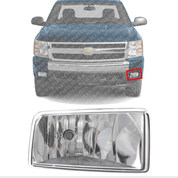 Front Fog Light Assembly Left Driver Side Direct Replacement Compatible With 2007-2015 Chevrolet Silverado 1500 GM2592160 22872762