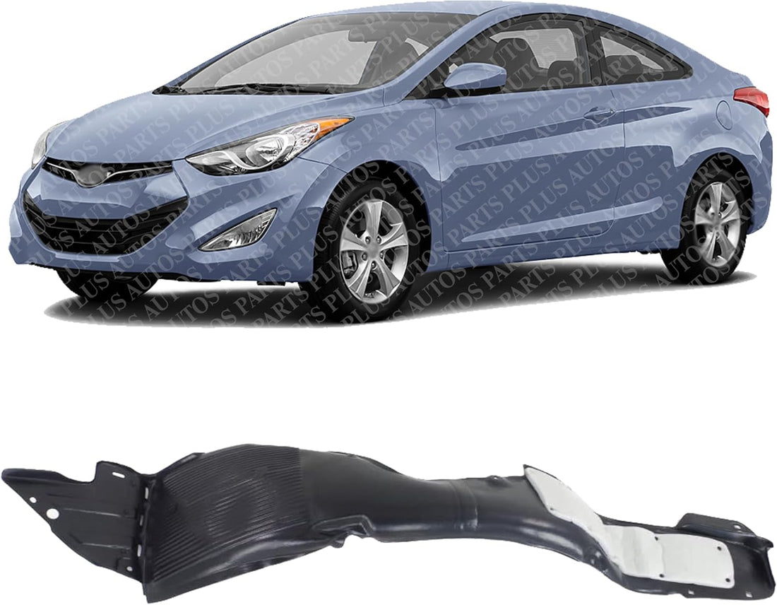Front Fender Liner Left Driver Side Direct Replacement Compatible With 2013-2014 Hyundai Elantra Coupe HY1248132 868113X500