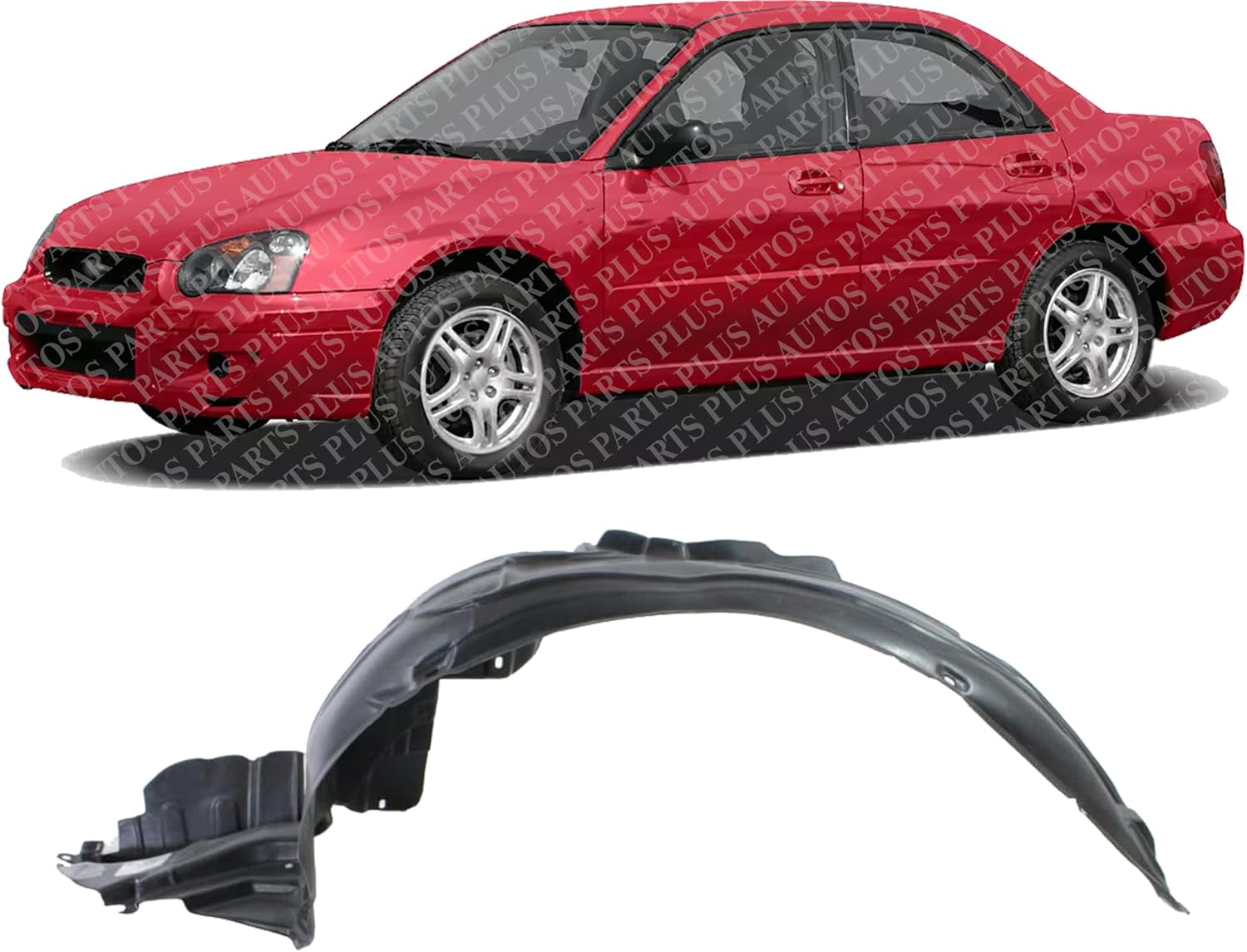 Front Fender Liner Left Driver Side Direct Replacement Compatible With 2004-2005 Subaru Impreza SU1250101 59110FE051