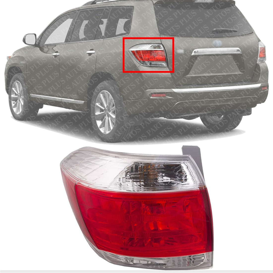 Tail Light Assembly Left Driver Side Direct Replacement Compatible With 2011-2013 Toyota Highlander TO2800185 815600E070