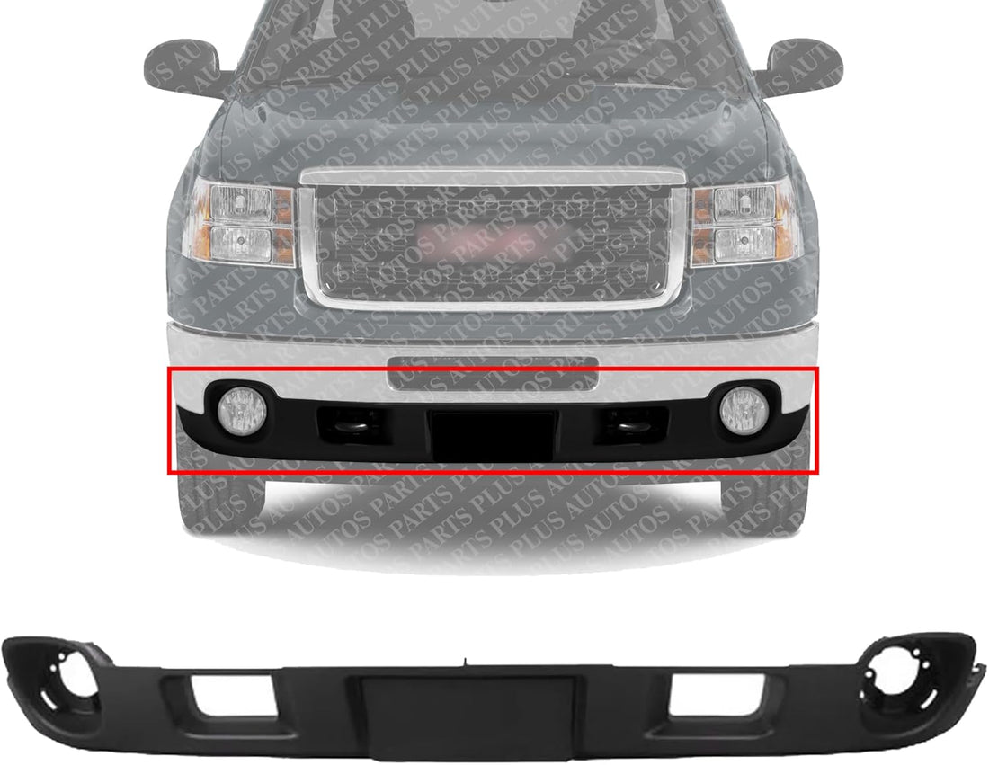 Front Bumper Lower Valance Air Deflector Textured Direct Replacement Compatible With 2011-2014 GMC Sierra 2500HD 3500HD GM1092216 22755085