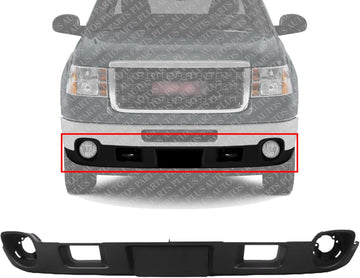 Front Bumper Lower Valance Air Deflector Textured Direct Replacement Compatible With 2011-2014 GMC Sierra 2500HD 3500HD GM1092216 22755085