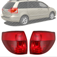 Set Of 2 Tail Light Outer Lens And Housing Left Driver & Right Passenger Side Direct Replacement Compatible With 2004-2005 Toyota Sienna 81550AE010-PFM 81560AE010-PFM
