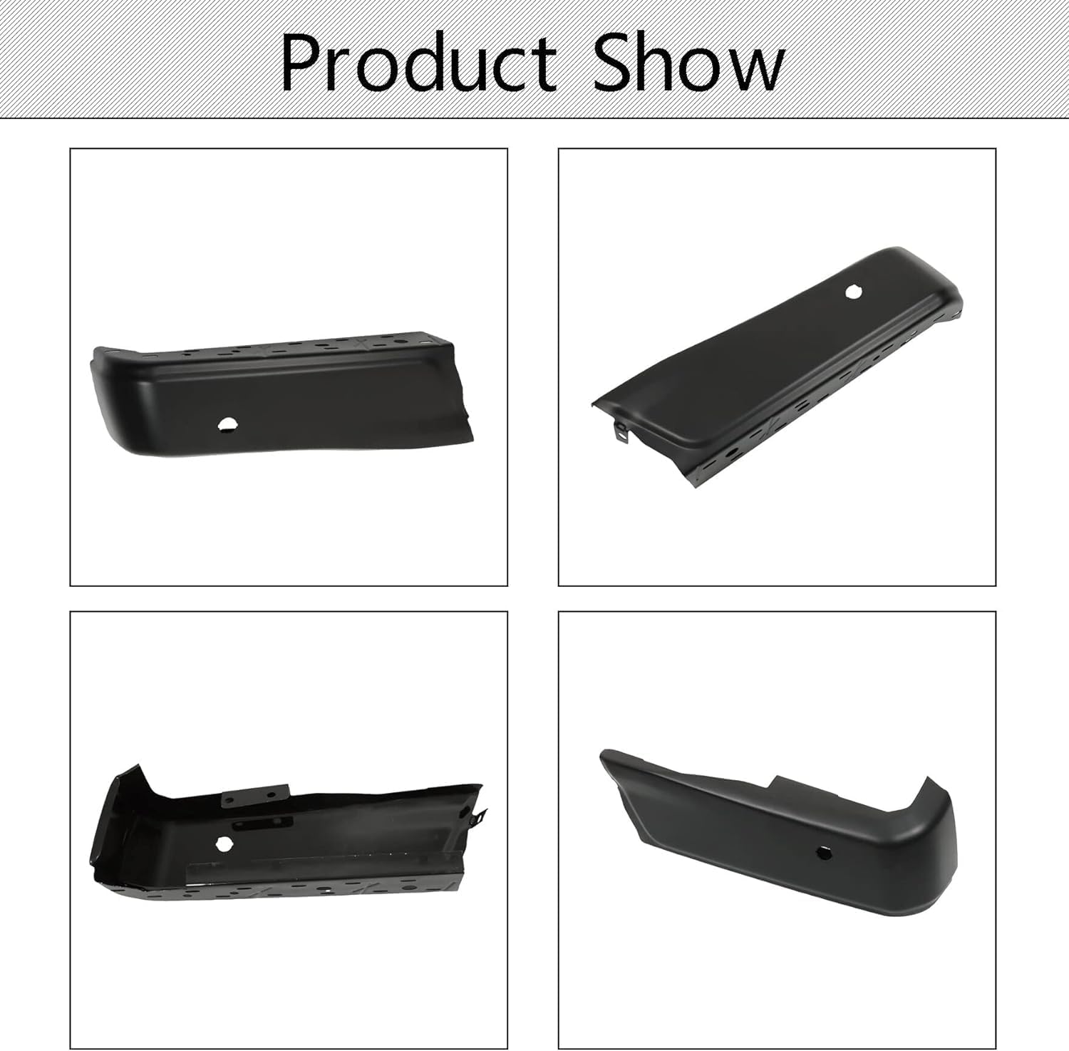Rear Step Bumper Face Bar Steel Primed Left Driver Side Direct Replacement Compatible With 2015-2020 Ford F-150 FO1102383 FL3Z17906DPTM