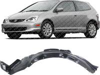 Front Fender Liner Left Driver Side Direct Replacement Compatible With 2002-2005 Honda Civic HO1248119 74151S6A000