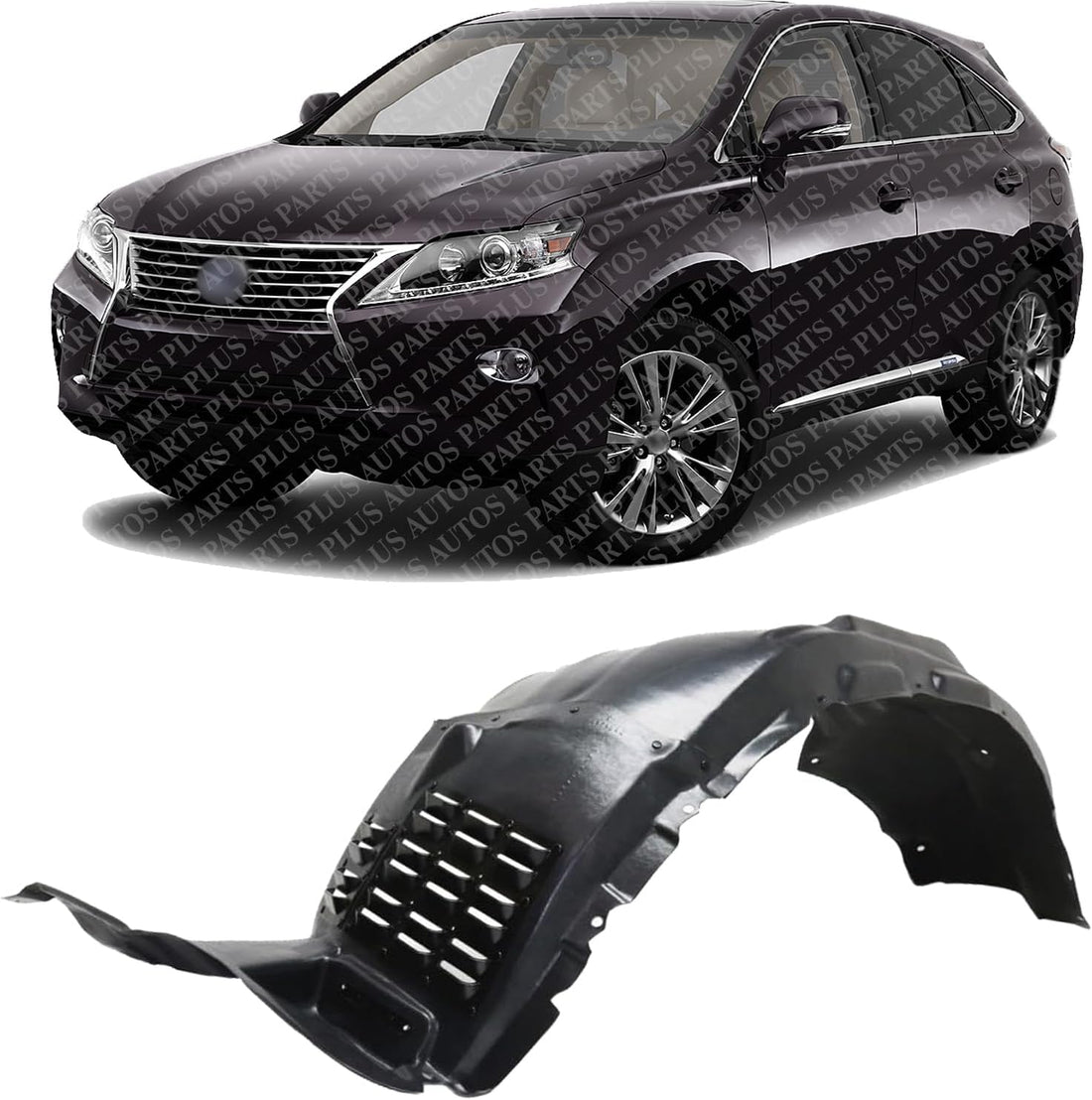 Front Fender Liner Left Driver Side Direct Replacement Compatible With 2013-2015 Lexus RX350 / RX450h LX1248120 538060E080