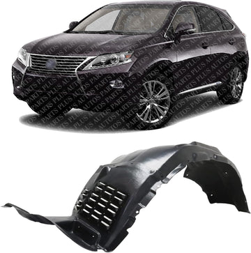 Front Fender Liner Left Driver Side Direct Replacement Compatible With 2013-2015 Lexus RX350 / RX450h LX1248120 538060E080