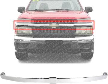 Front Grille Center Bar Molding Chrome Direct Replacement Compatible With 2004-2012 Chevrolet Colorado GM1210107 12335791
