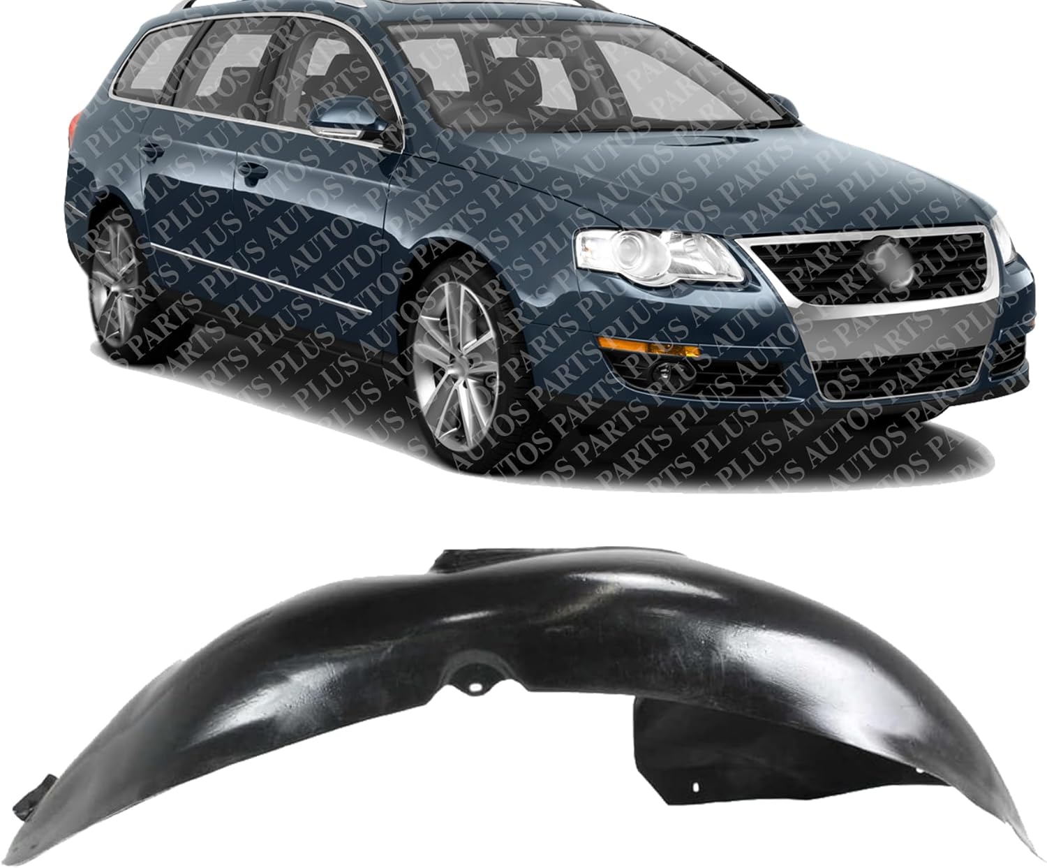 Front Fender Liner Rear Section Right Passenger Side Direct Replacement Compatible With 2006-2010 Volkswagen Passat VW1251109 3C0805978
