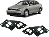 Set Of 2 Front Bumper Cover Inner Brackets Left Driver & Right Passenger Side Direct Replacement Compatible With 2010-2014 Volkswagen Jetta/Golf/GTI VW1043102 VW1042102 5K0807227A