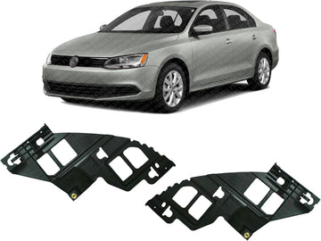 Set Of 2 Front Bumper Cover Inner Brackets Left Driver & Right Passenger Side Direct Replacement Compatible With 2010-2014 Volkswagen Jetta/Golf/GTI VW1043102 VW1042102 5K0807227A