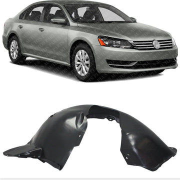 Front Fender Liner Right Passenger Side Direct Replacement Compatible With 2012-2015 Volkswagen Passat VW1249123 561805912D9B9