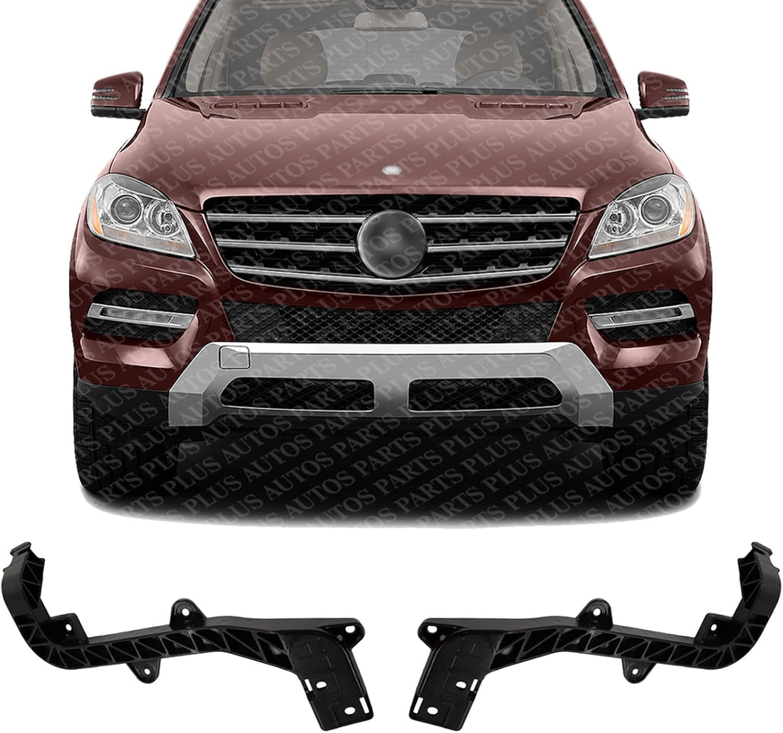 Set of 2 Front Radiator Support Lower Bracket Plastic Left Driver & Right Passenger Side Direct Replacement Compatible with 2012-2016 Mercedes Benz GL-Class / 2016-2019 GLE-Class