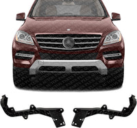 Set of 2 Front Radiator Support Lower Bracket Plastic Left Driver & Right Passenger Side Direct Replacement Compatible with 2012-2016 Mercedes Benz GL-Class / 2016-2019 GLE-Class