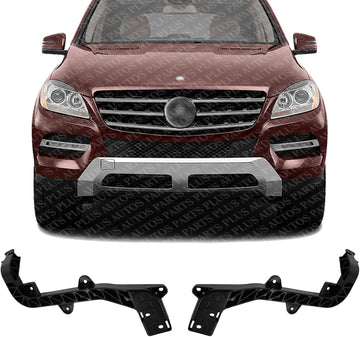 Set of 2 Front Radiator Support Lower Bracket Plastic Left Driver & Right Passenger Side Direct Replacement Compatible with 2012-2016 Mercedes Benz GL-Class / 2016-2019 GLE-Class