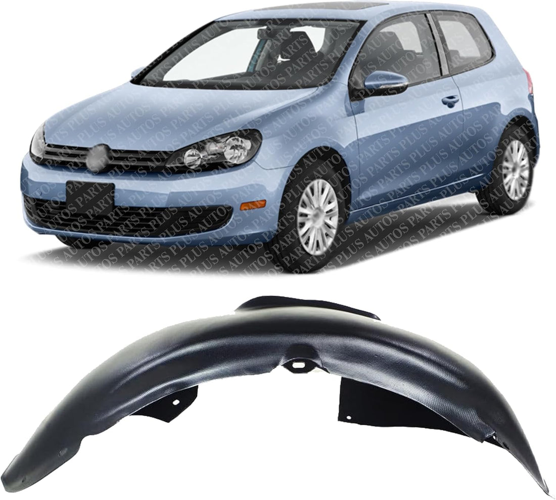Front Fender Liner Rear Section Left Driver Side Direct Replacement Compatible With 2005-2014 Volkswagen Jetta / 2010-2014 Golf VW1250109 1K5805977B