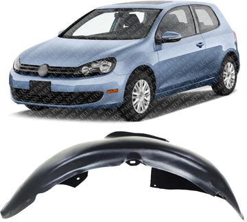 Front Fender Liner Rear Section Left Driver Side Direct Replacement Compatible With 2005-2014 Volkswagen Jetta / 2010-2014 Golf VW1250109 1K5805977B