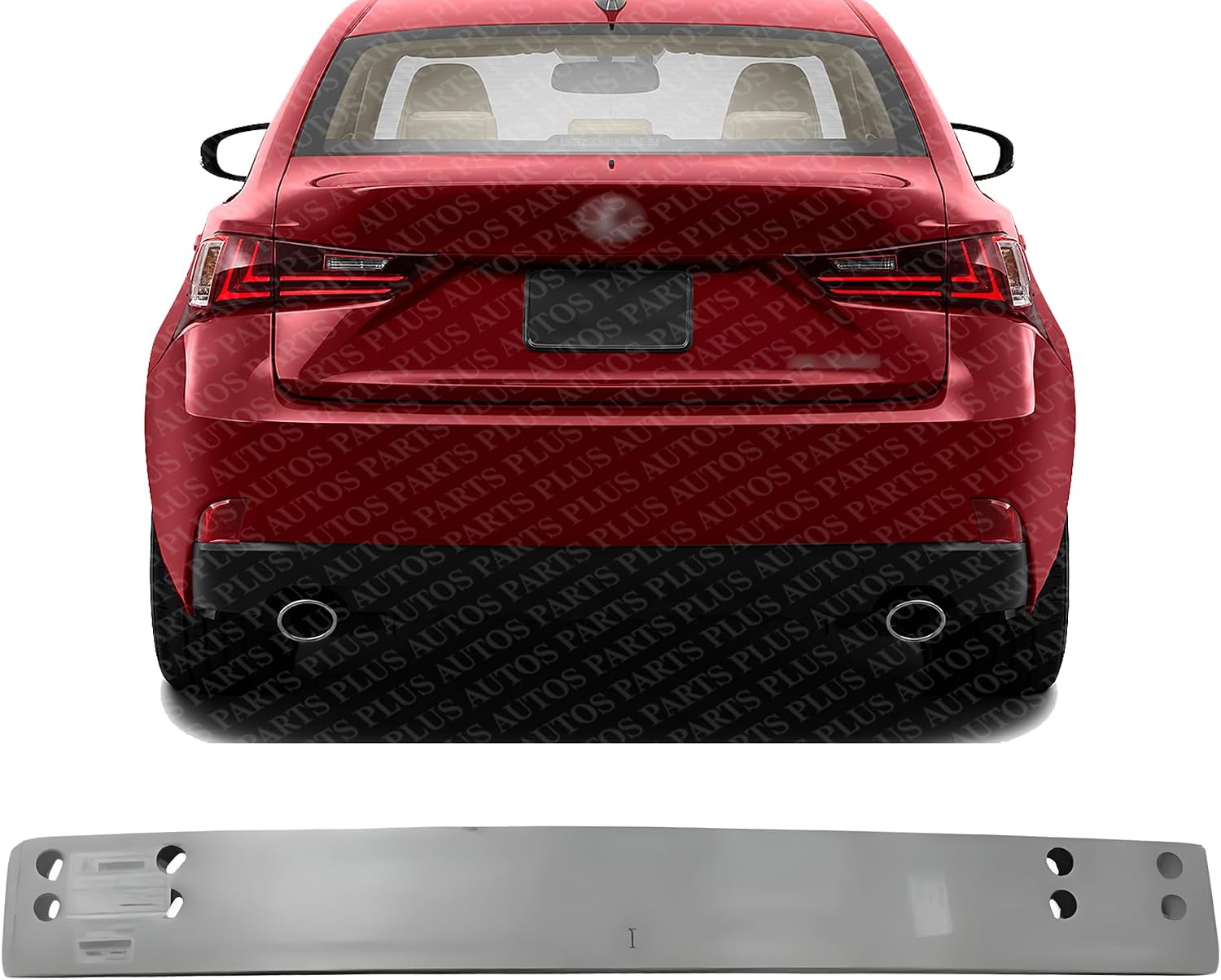 Rear Bumper Reinforcement Assembly Aluminum Direct Replacement Compatible With 2014-2015 Lexus IS250 / 2014-2022 IS350 / 2015-2023 RC350 LX1106129 5202353081