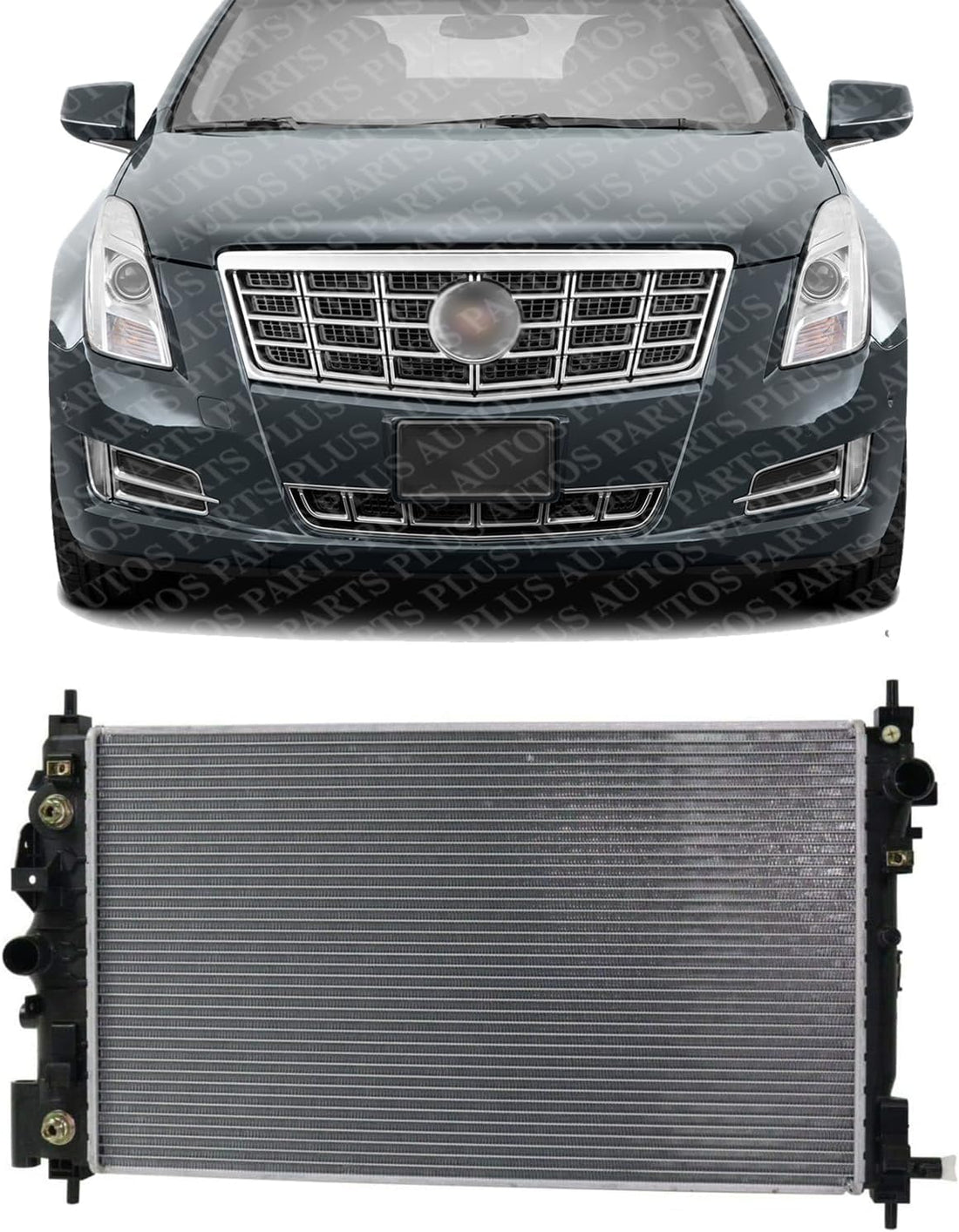 Front Radiator Aluminum Core Direct Replacement Compatible With 2013-2019 Cadillac XTS GM3010552 22747160