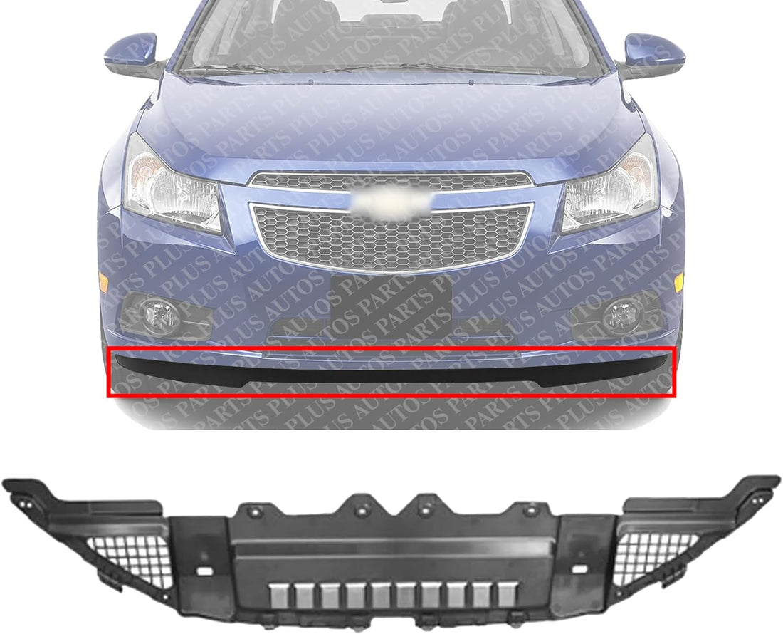 AUTOS PARTS PLUS Front Bumper Lower Valance Textured Direct Replacement Compatible With 2011-2015 Chevrolet Cruze / 2016 Limited GM1228149 95212249