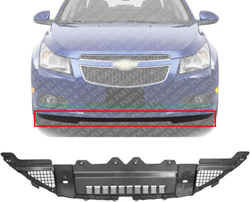 AUTOS PARTS PLUS Front Bumper Lower Valance Textured Direct Replacement Compatible With 2011-2015 Chevrolet Cruze / 2016 Limited GM1228149 95212249