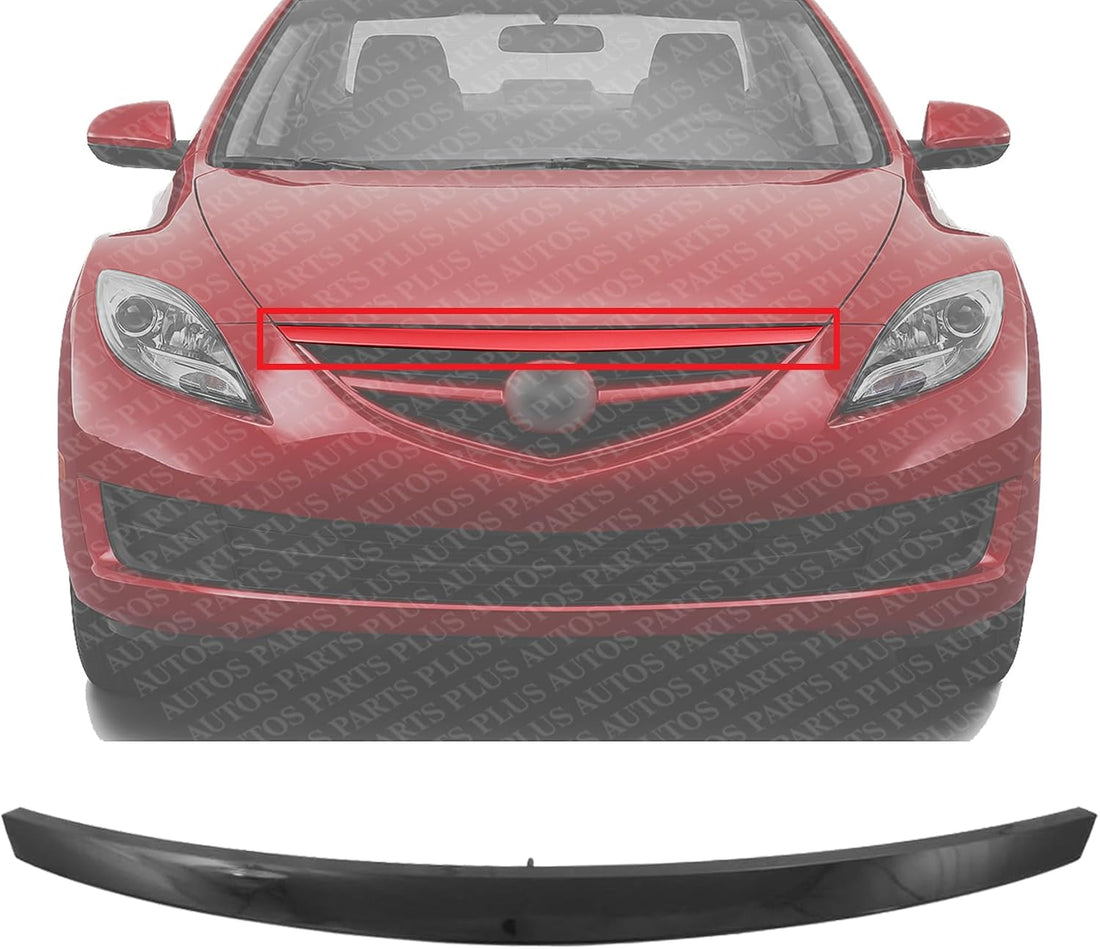 Front Grille Molding Primed Direct Replacement Compatible with 2009-2013 Mazda 6 MA1210103 GS3L50711CBB
